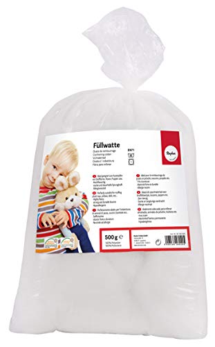 Rayher Füllwatte hochflauschig 500g Beutel Algodón de Relleno, altam.frisado, Copos, 100% poliéster, Blanco, 500 g Rayher Füllwatte hochflauschig 500g Beutel Algodón de Relleno, altam.frisado, Copos, 100% poliéster, Blanco, 500 g