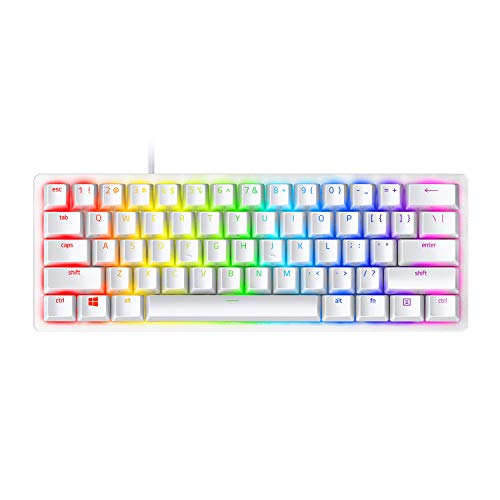 Razer Huntsman Mini Mercury Edition Purple Switch Teclado compacto para juegos,compacto al 60% con interruptores opto-mecánicos Clicky, teclas PBT, cable USB-C desmontable, US Layout, Blanco Razer Huntsman Mini Mercury Edition Purple Switch Teclado compacto para juegos,compacto al 60% con interruptores opto-mecánicos Clicky, teclas PBT, cable USB-C desmontable, US Layout, Blanco