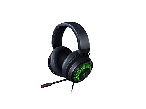 Razer Kraken Ultimate Auriculares para juegos USB, Auriculares para juegos para PC y base de conmutación con sonido envolvente, micrófono y croma RGB, negro