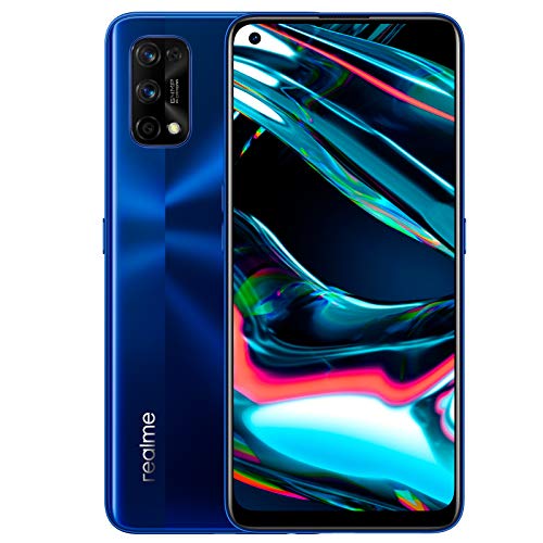 realme 7 Pro - Smartphone de 6.4", 8GB RAM + 128GB ROM, pantalla SuperAMOLED FHD+, procesador Octa-Core Snapdragon 720G., azul