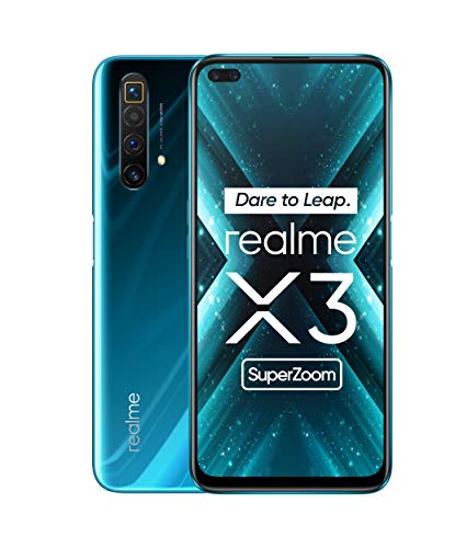 realme X3 Super Zoom, smartphone de 6.5", 8GB de RAM + 128GB de ROM, procesador OctaCore, cuádruple cámara 64MP AI, dual sim, Glacier Blue