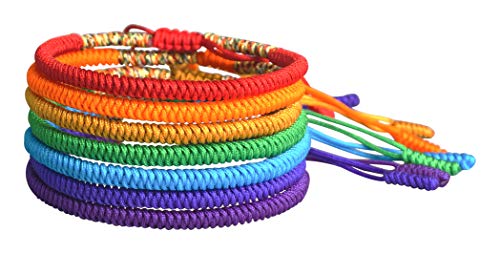 Reclaiming Zen 7 Brazaletes de Monjes Budistas Tibetanos Lucky Knot Hechos a Mano para los Chakras (Juego de 7) Reclaiming Zen 7 Brazaletes de Monjes Budistas Tibetanos Lucky Knot Hechos a Mano para los Chakras (Juego de 7)