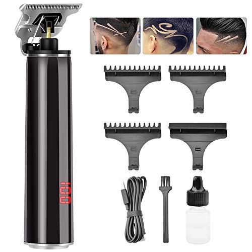 Recortadora Eléctrica para Hombres, USB Recargable Profesional Cortapelos para Barba Y Pelo con Pantalla LCD, Máquina Cortapelo con 3 Peines-guía para Uso de Hogar y Peluquería para Pelo,Facial Recortadora Eléctrica para Hombres, USB Recargable Profesional Cortapelos para Barba Y Pelo con Pantalla LCD, Máquina Cortapelo con 3 Peines-guía para Uso de Hogar y Peluquería para Pelo,Facial