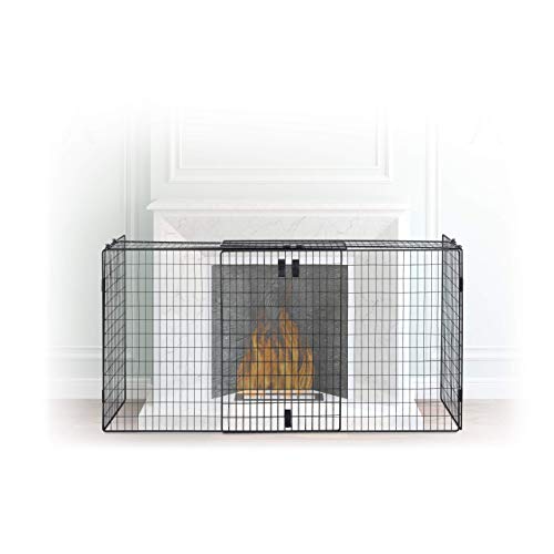 Relaxdays 10022306 Protector de Chimenea para Niños Ajustable, Negro, 46x150x67 cm Relaxdays 10022306 Protector de Chimenea para Niños Ajustable, Negro, 46x150x67 cm