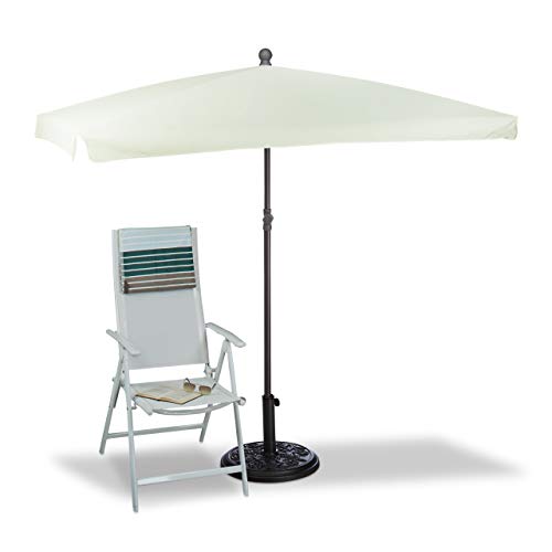 Relaxdays Sonnenschirm rechteckig, 200 x 150 cm, Rippen, Polyester, Neigefunktion, Gartenschirm, Natur Sombrilla Terraza Rectangular, Amarillo Claro, 150 x 200 x 240 cm Relaxdays Sonnenschirm rechteckig, 200 x 150 cm, Rippen, Polyester, Neigefunktion, Gartenschirm, Natur Sombrilla Terraza Rectangular, Amarillo Claro, 150 x 200 x 240 cm