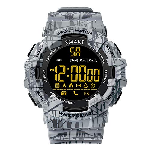 Reloj Inteligente Al Aire Libre, 5ATM Impermeable, Recordatorio De Información, Modo De Espera Ultravinual, Cámara De Un Solo Clic, Reloj Inteligente De Natación Al Silver Gray Reloj Inteligente Al Aire Libre, 5ATM Impermeable, Recordatorio De Información, Modo De Espera Ultravinual, Cámara De Un Solo Clic, Reloj Inteligente De Natación Al Silver Gray