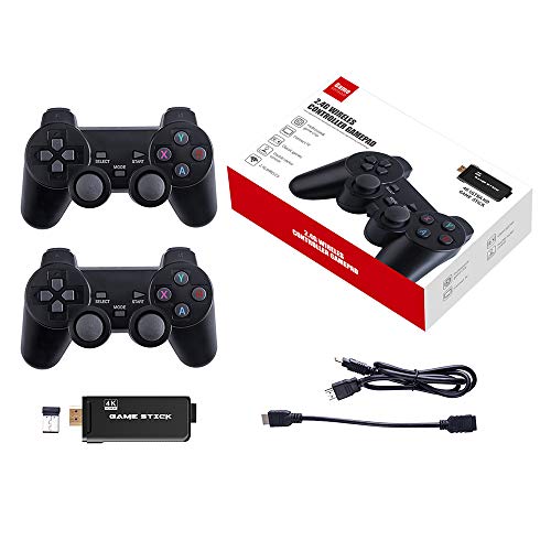 Rendaysa HDMI 4K Game Stick duplica la Consola de Videojuegos inalámbrica Sistema de código Abierto 32GB Juegos 3500 Gratis con Controlador inalámbrico 2.4G