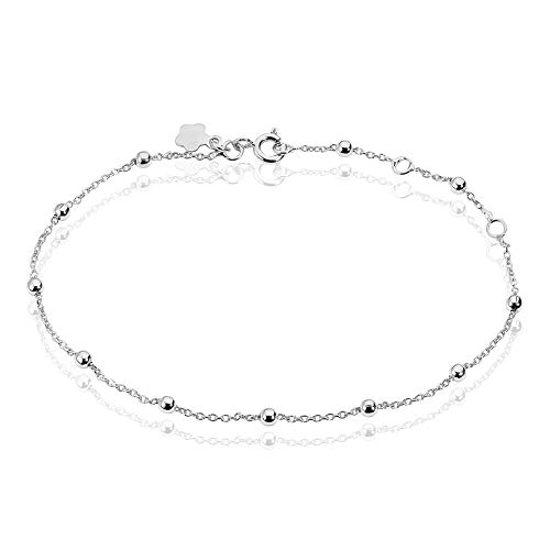 Rendez-vous RueParadis Paris - Pulsera De Cadena Charlot - Pequeñas Perlas - Plata Sterling/Maciza 925 - Joya De Mujer Exquisita - Rebajas De Verano