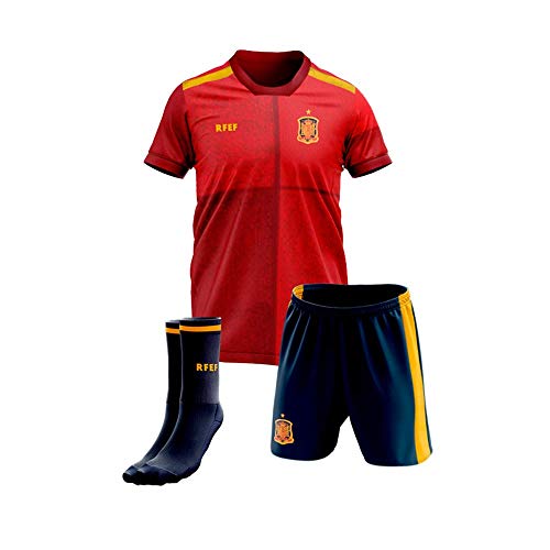 Réplica oficial minikit primera equipación rfef 2020, Rojo, 10 años (20MK0001) Réplica oficial minikit primera equipación rfef 2020, Rojo, 10 años (20MK0001)