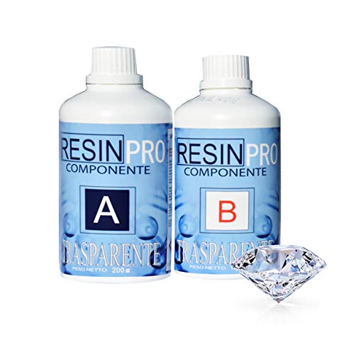 Resin Pro GR 320 Resina epoxi ultra transparente, dos componentes, efecto agua, para la fabricación de joyas de resina Resin Pro GR 320 Resina epoxi ultra transparente, dos componentes, efecto agua, para la fabricación de joyas de resina