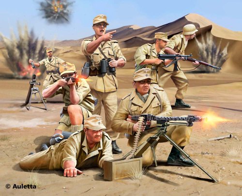 Revell 02616 - Figuras para modelismo de Soldados Alemanes Africa Corps, II Guerra Mundial - escala 1/76