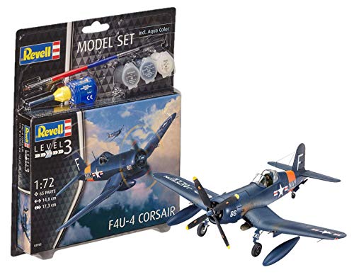 Revell 63955 – Model Juego de F4U 4 Corsair en Escala 1: 72, Maqueta de, Accesorios Revell 63955 – Model Juego de F4U 4 Corsair en Escala 1: 72, Maqueta de, Accesorios