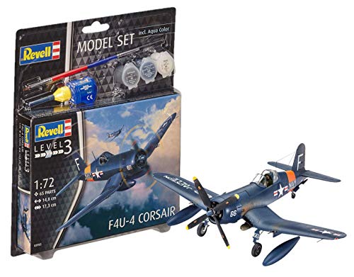 Revell 63955 – Model Juego de F4U 4 Corsair en Escala 1: 72, Maqueta de, Accesorios