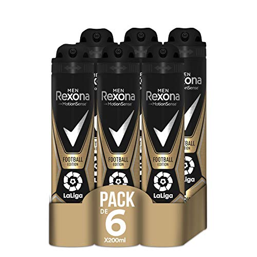 Rexona Desodorante Antitranspirante Football Edition Laliga 200ml - Pack de 6: 1200ml