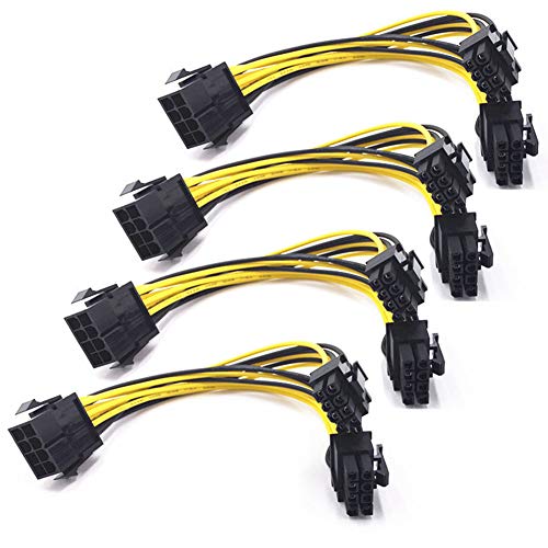 REYOK 8 Pines PCI Express a 2 X PCIe 8 (6 + 2) Pines y 6 Pines Motherboard Tarjeta gráfica de Video PCI-e GPU VGA Y-Splitter Hub Cable de alimentación (4 Paquetes) REYOK 8 Pines PCI Express a 2 X PCIe 8 (6 + 2) Pines y 6 Pines Motherboard Tarjeta gráfica de Video PCI-e GPU VGA Y-Splitter Hub Cable de alimentación (4 Paquetes)
