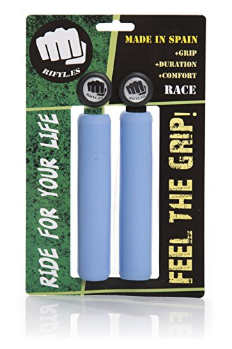 RIFYL (Race) Juego de puños para Bicicleta o Mountain Bike, Color Azul Aqua, diámetro 30,5mm RIFYL (Race) Juego de puños para Bicicleta o Mountain Bike, Color Azul Aqua, diámetro 30,5mm