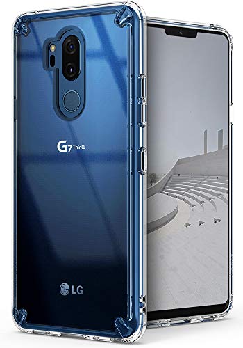 Ringke Funda LG G7 ThinQ, [Fusion] Claro PC TPU Back [Anti-Cling Dot Matrix Technology] Ligero Transparente TPU Protección de Caída Protectora Cover para LG G7 2018 - Claro/Clear