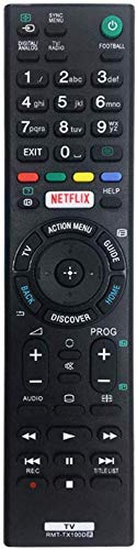 RMT-TX100D - Mando a Distancia de Repuesto para televisor Sony Smart TV para Mando a Distancia para Sony LCD/LED TV (Botón Netflix) RMT-TX101J RMT-TX102U RMT-TX102D, No Se Requiere Configuración RMT-TX100D - Mando a Distancia de Repuesto para televisor Sony Smart TV para Mando a Distancia para Sony LCD/LED TV (Botón Netflix) RMT-TX101J RMT-TX102U RMT-TX102D, No Se Requiere Configuración