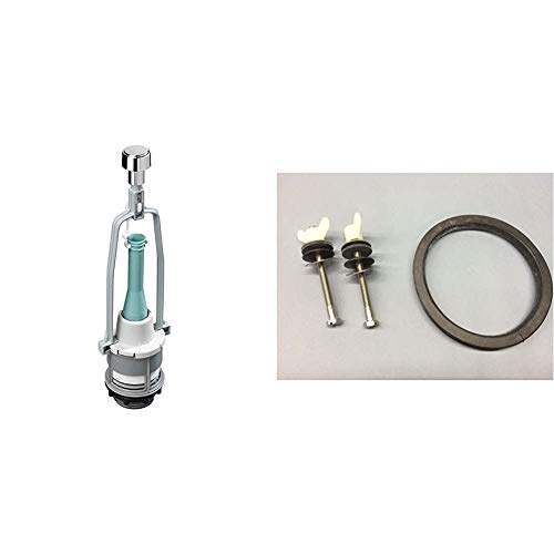 Roca A822502200 Mecanismo de descarga simple con 4 pulsadores, Blanco + AV0007400R - Fijación y junta taza tanque Victoria Roca A822502200 Mecanismo de descarga simple con 4 pulsadores, Blanco + AV0007400R - Fijación y junta taza tanque Victoria