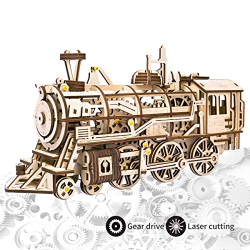 ROKR Modelo del Arte de la Locomotora del Rompecabezas de Madera del Corte 3D del Laser de con los Juguetes mecánicos del Engranaje-Mejores para los Muchachos y Las Muchachas (Locomotive) ROKR Modelo del Arte de la Locomotora del Rompecabezas de Madera del Corte 3D del Laser de con los Juguetes mecánicos del Engranaje-Mejores para los Muchachos y Las Muchachas (Locomotive)