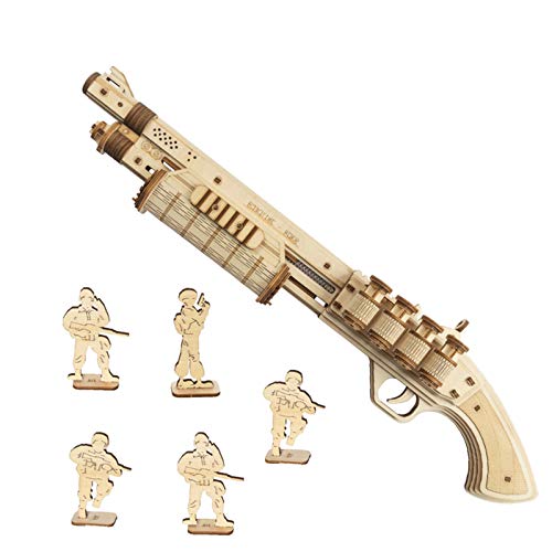ROKR Puzzle de Madera 3D | Kit de Montaje de Pistola | Monta tu Pistola Que Dispara Gomas para Niños y Adultos (Terminator M870) ROKR Puzzle de Madera 3D | Kit de Montaje de Pistola | Monta tu Pistola Que Dispara Gomas para Niños y Adultos (Terminator M870)