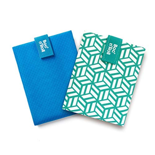 Roll'eat - Pack 2 Unidades, BOC’n’Roll Active Azul y BOC’n’Roll Tiles Verde | Dos Bolsas de Merienda Porta Bocadillos, Envoltorios Reutilizables y Ecológicos sin BPA Roll'eat - Pack 2 Unidades, BOC’n’Roll Active Azul y BOC’n’Roll Tiles Verde | Dos Bolsas de Merienda Porta Bocadillos, Envoltorios Reutilizables y Ecológicos sin BPA