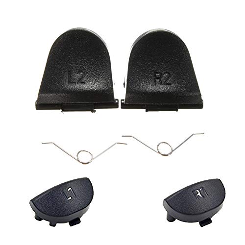 Romote Sustitución Piezas botón y 2 L1 L2 R1 R2 resortes para Accesorios Controller PS4 Playstation 4 (6 Pack)