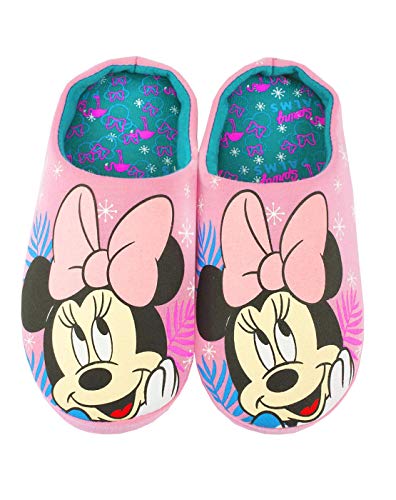 Rosa poliéster Zapatillas de casa de Disney Minnie Mouse Chica