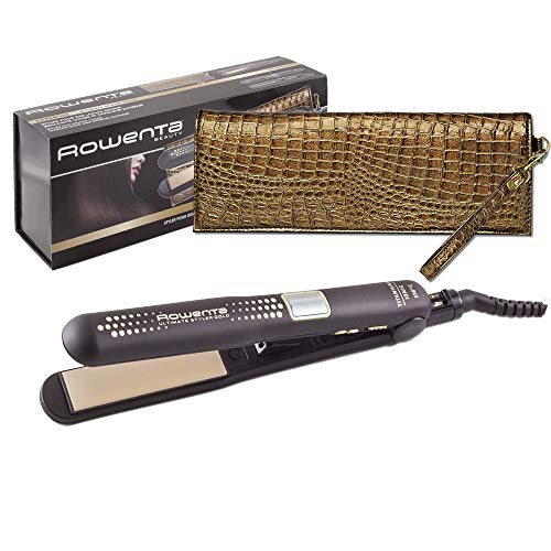 Rowenta Ultimate Styler Gold SF6021E0 - Plancha pelo recubrimiento de cerámico, función 2 en 1 para alisado y rizos perfectos con placas flotantes y estrechas, incluye termoprotector Rowenta Ultimate Styler Gold SF6021E0 - Plancha pelo recubrimiento de cerámico, función 2 en 1 para alisado y rizos perfectos con placas flotantes y estrechas, incluye termoprotector