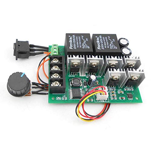 RUIZHI Controlador de motor de CC, DC 9-50V 40A Control de velocidad del motor de CC Controlador PWM reversible 12V 24V 36V 48V 2000W Interruptor de retroceso delantero