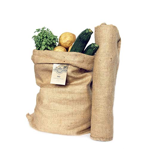 Sacos Grandes de Yute 100% Natural - Pack 2 Bolsas Ecológicas. Organizador Rústico, 58x42 cm Sacos Grandes de Yute 100% Natural - Pack 2 Bolsas Ecológicas. Organizador Rústico, 58x42 cm