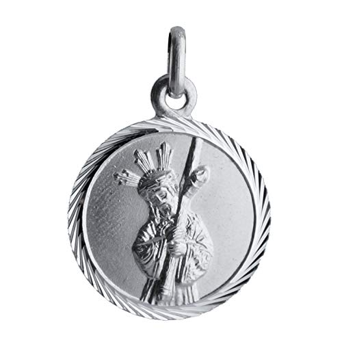 SACRE COEUR - Medalla de Jesús del Gran Poder | Plata Primera Ley | Representación de la Hermandad del Gran Poder de Sevilla | Acabado con Bisel Estriado