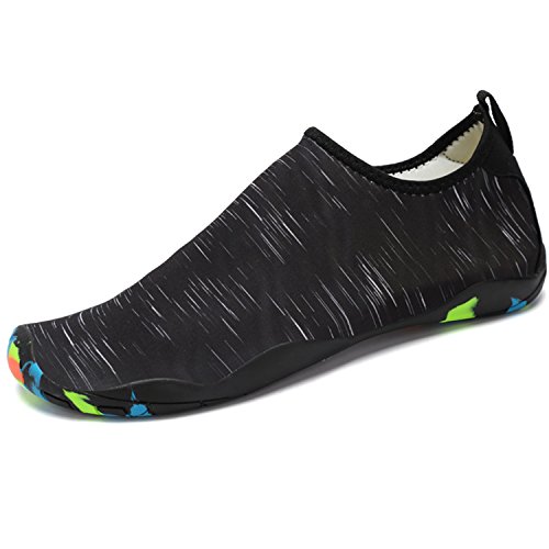Saguaro - Calzado de verano, playa, baño, secado rápido, para nadar, Mesh Slip on para hombre y mujer, color Gris, talla 42 EU Saguaro - Calzado de verano, playa, baño, secado rápido, para nadar, Mesh Slip on para hombre y mujer, color Gris, talla 42 EU