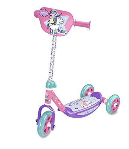 Saica Patinete Infantil 3 Ruedas Peppa Pig, Turquesa, Fucsia, Morado