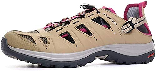 Salomon Ellipse Cabrio, Zapatillas de Senderismo Mujer, Marrón (Tiger S Eye/Vintage Kaki/Sangria 000), 37 1/3 EU