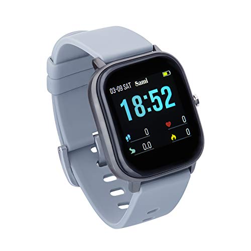 Sami - Evolution - Smartwatch, Smartband, Pulsera de Actividad Deportiva. Color Gris. para Android y iOS Función: Cámara, GPS, presión sanguínea, Fuerza G, Multideportivo.