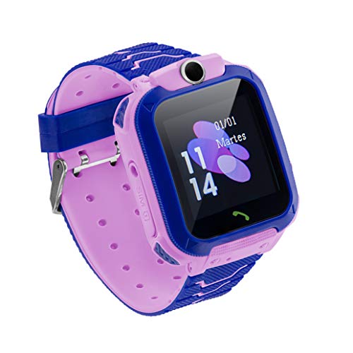 Sami - Junior - Smartwatch, Reloj Inteligente Junior, Smartband, Pulsera de Actividad Deportiva. para Android y iOS. WiFi,Número SOS,GPS,Función Valla, Cámara y Escucha Remota, Multideportivo. Rosa.