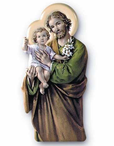 San José placa. Magnético St Joseph 7 cms x 4 cms. San José Estatua. San Joseph imagen. San Joseph recen por nosotros. Patrón de la familia.