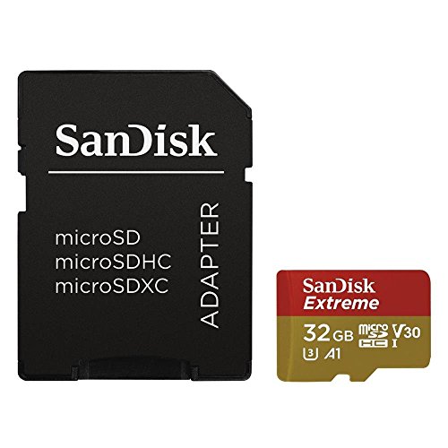 SanDisk Tarjeta de Memoria Extreme 32 GB microSDHC para Smartphone, tabletas y cámaras MIL + Adaptador SD, Velocidad de Lectura hasta 100 MB/s, Clase 10, U3, V30 y A1