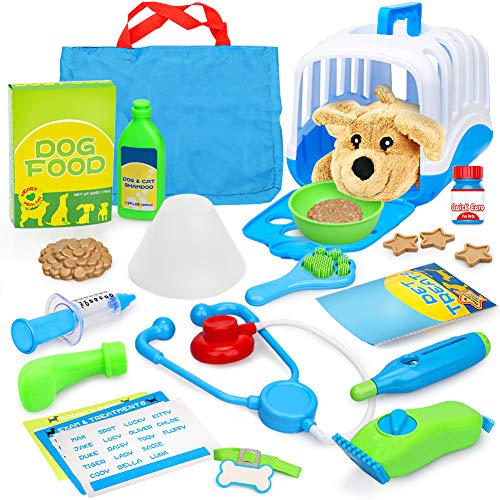 Sanlebi Maletín Veterinario - Doctora Juguete con Perrito, Mascotas Perros Accesorios medicos Juguete Juegos de rol Animales Juguetes niños 3 años(24PCS) Sanlebi Maletín Veterinario - Doctora Juguete con Perrito, Mascotas Perros Accesorios medicos Juguete Juegos de rol Animales Juguetes niños 3 años(24PCS)