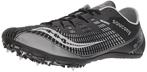 Saucony Men's Ballista 2 Track and Field Shoe, Black/Silver, 13 Medium US