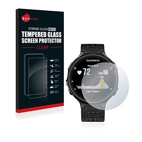 savvies Cristal Templado Compatible con Garmin Forerunner 235 Protector Pantalla Vidrio Proteccion 9H Pelicula Anti-Huellas savvies Cristal Templado Compatible con Garmin Forerunner 235 Protector Pantalla Vidrio Proteccion 9H Pelicula Anti-Huellas