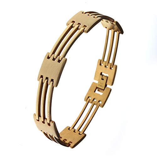 SC Crystal – Pulsera para hombre, tono dorado, pulsera de acero, 20 cm, idea regalo para hombre, haz clic en visitar la tienda para ver nuestras joyas. SC Crystal – Pulsera para hombre, tono dorado, pulsera de acero, 20 cm, idea regalo para hombre, haz clic en visitar la tienda para ver nuestras joyas.