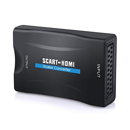 SCART a HDMI Convertidor,Keyixing 1080P Scart to HDMI Adaptador para HDTV STB PS3 Sky DVD BLU-Ray