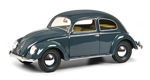 Schuco 450026000 VW Brezelkäfer - Maqueta de Coche (Resina, Escala 1:18, edición Limitada), Color Azul