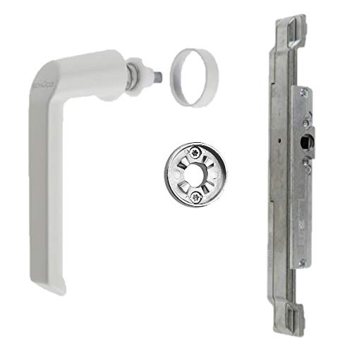 Schüco Juego de reparación de engranajes, manilla y roseta RAL9010 ventana de aluminio (DIN derecha) 223286 Schüco Juego de reparación de engranajes, manilla y roseta RAL9010 ventana de aluminio (DIN derecha) 223286