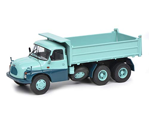 Schuco- Tatra T138 Muldenkipper 1:43 T138-Camión de camión (Escala Azul, Color Verde Oliva (450375500)