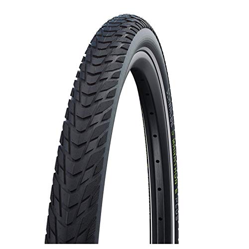 Schwalbe Marathon E-Plus - Neumático de Bicicleta Unisex para Adultos, Negro, Talla única