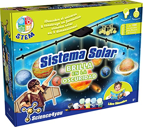 Science4you-sol Sistema Solar brilla en la oscuridad - Juguete para construir un Proyetor Planetario - Regalo Astronomia ideal para niños, 8 años (600065) Science4you-sol Sistema Solar brilla en la oscuridad - Juguete para construir un Proyetor Planetario - Regalo Astronomia ideal para niños, 8 años (600065)
