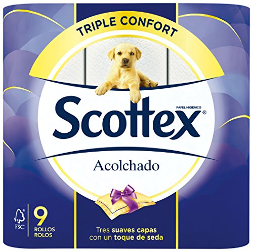 Scottex Acolchado Papel Higiénico - 9 rollos Scottex Acolchado Papel Higiénico - 9 rollos